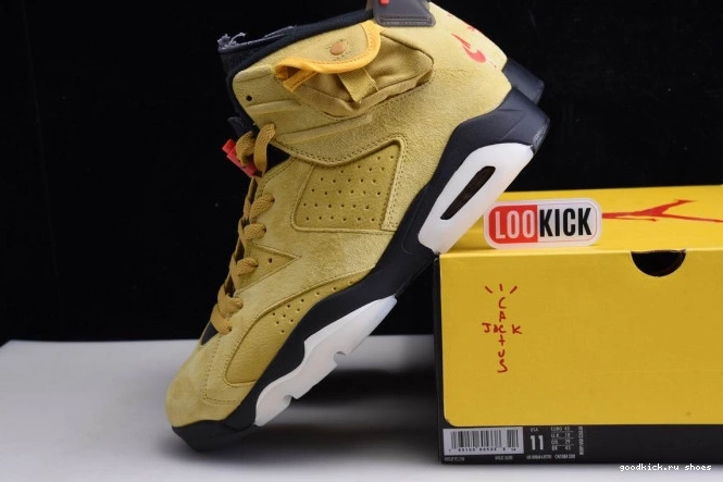 Rep TRAVIS 6 JORDAN AIR YELLOW SCOTT CN1084-300 X 0627